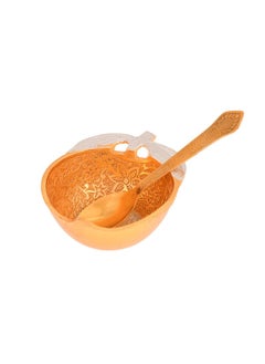 JAIPUR ACE JAIPUR ACE Gold and Silver Plated Leaf Designed Mouth Freshner Bowl Set with Spoon with Royal Velvet Box Pack of 1  - Image 5