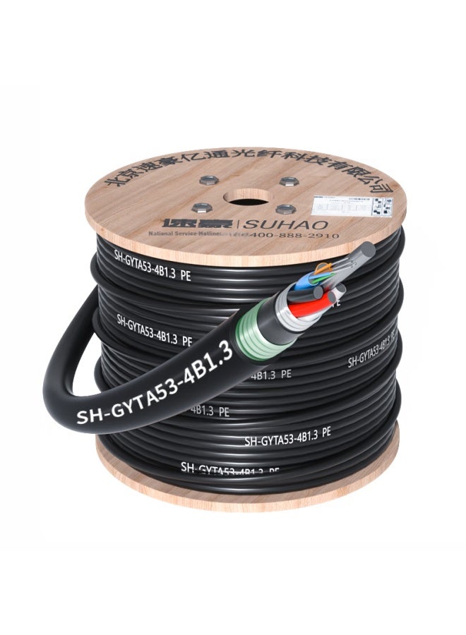 Suhao Gyta53 Heavy Armor Optical Cable, 4-core Layer-bound, Underground Outdoor Single-mode Optical Cable, 1 Meter, Double Armor Double Protection Direct Burial Aerial Pipeline Fiber Optic Cable Gyta53 - Image 3