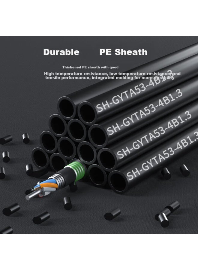 Suhao Gyta53 Heavy Armor Optical Cable, 4-core Layer-bound, Underground Outdoor Single-mode Optical Cable, 1 Meter, Double Armor Double Protection Direct Burial Aerial Pipeline Fiber Optic Cable Gyta53 - Image 2