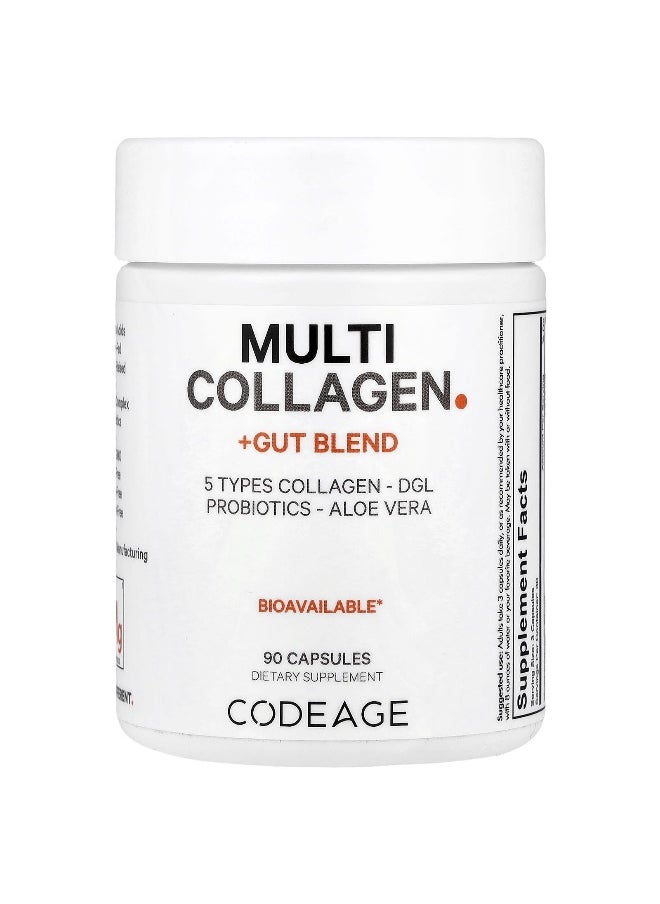 Codeage - Codeage, Multi Collagen + Gut Blend, 90 Capsules - Image 1