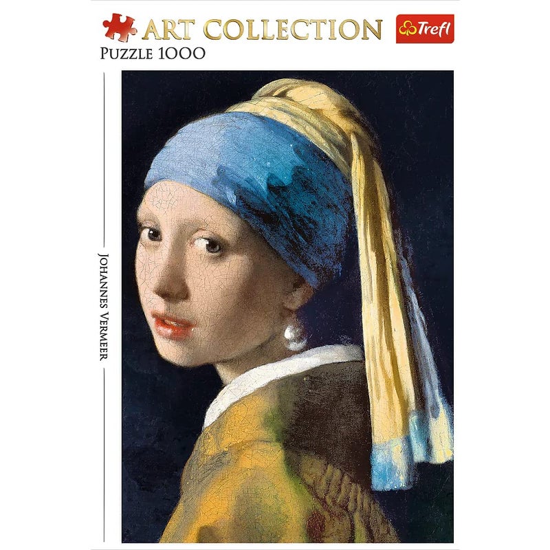 Trefl Art Collection Girl with a Pearl Earring 1000 Piece Jigsaw Puzzle Red 27"x19" Print, DIY Jigsaw, Creative Fun, Classic Puzzle for Adults and Children from 14 Years Old - Image 3