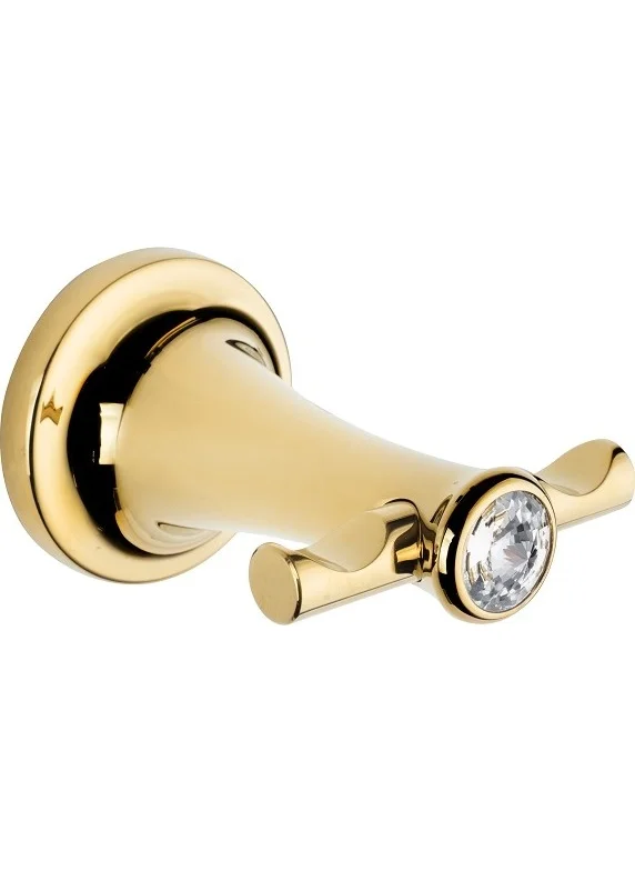 Saray Banyo Saray Bathroom Sapphire Gold 2-Piece Bathrobe Hanger