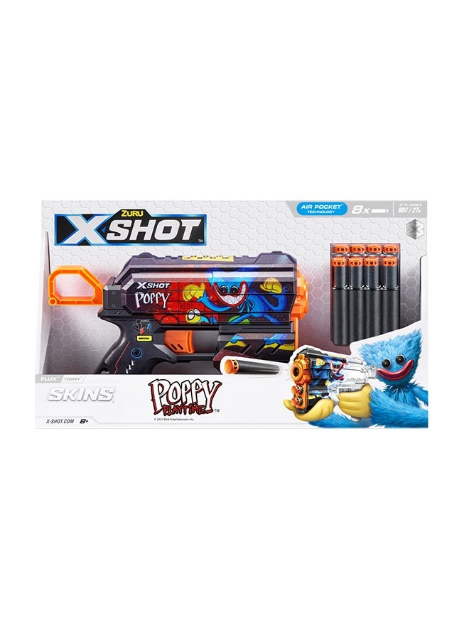 X-Shot سهام سكينز فلكس 8 - لعبة تووني بوببي بلاي تايم S1 - لعبة تصويب للأطفال، المراهقين، البالغين، الأولاد والبنات، أنشطة خارجية للعطلات، هدايا للأطفال من عمر 8 سنوات فما فوق - Image 1