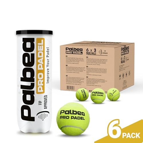 Palbea PRO Padel Balls 6 Tubes of 3 Padel Tennis Balls FIP Approved Paddle Balls Made of HV Felt for Training and Tournament Suitable for Any Surface or Sites - Image 3