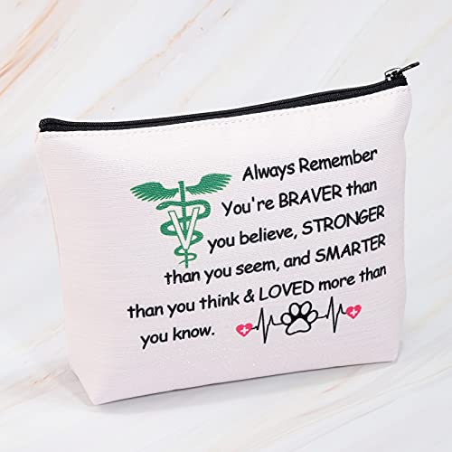 MBMSO Vet Tech Gifts Veterinarian Makeup Bag Vet Assistant Gifts Veterinary Student Gifts Zipper Pouch Travel Toiletry Bag Cosmetic Bag (Vet Tech bag pink) - Image 4