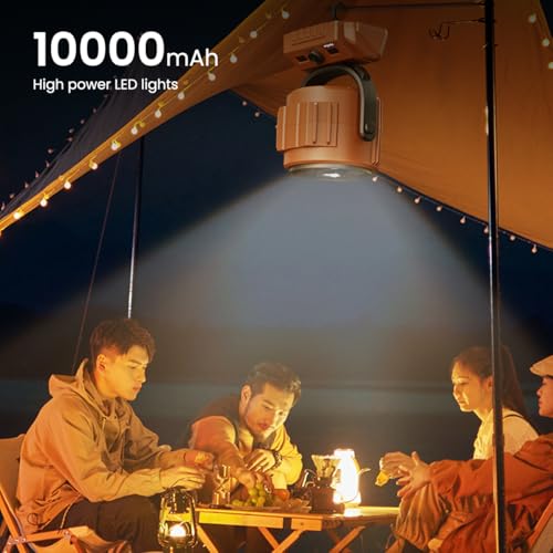 Verilux® 6'' Rechargeable Table Fan with Night Light, Stepless Airflow Adjustable Cooling Fan, 360°Manual Flip Desk Fan for Home, Office, Camping, 4000Mah - Image 3