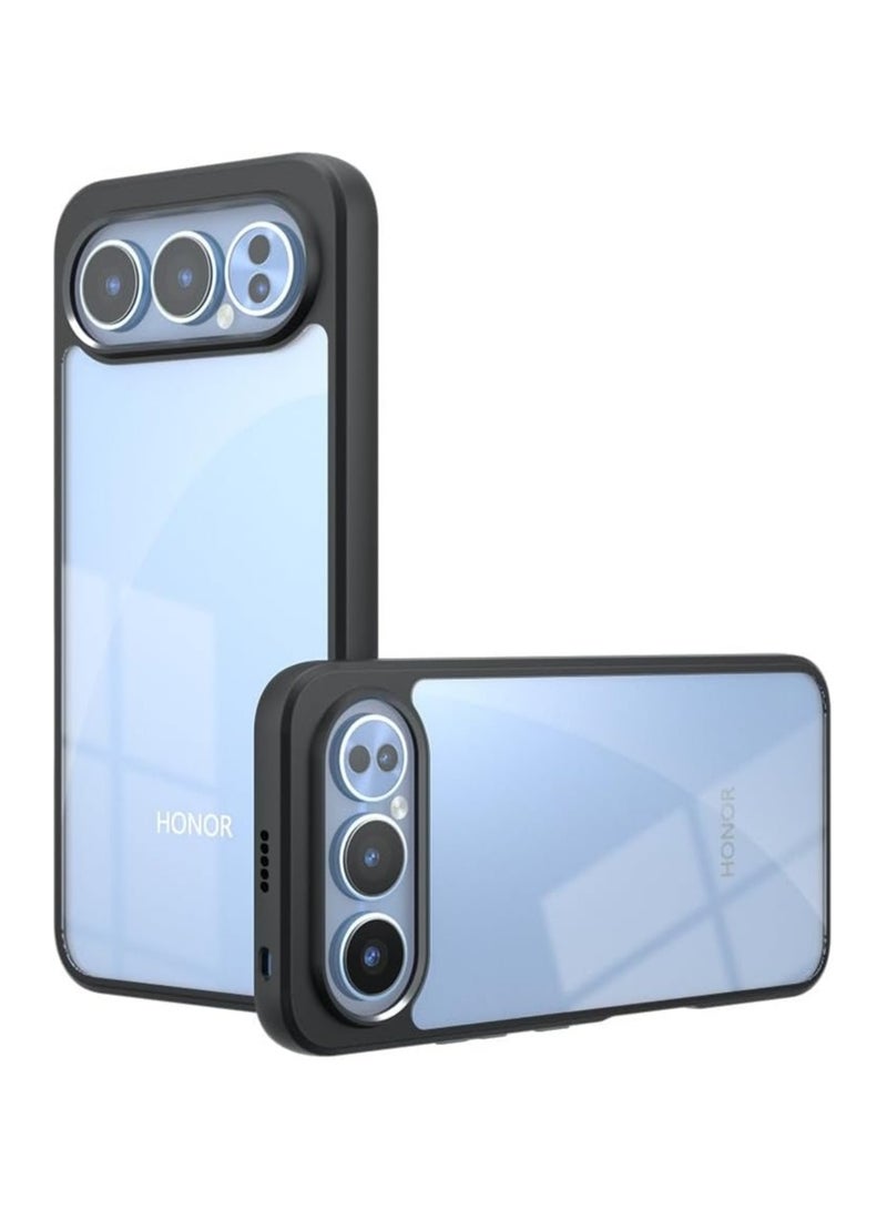 عام حافظة متوافقة مع Honor 500/500 Pro 5G، حافظة صلبة من البولي كربونات + TPU شبه شفافة غير لامعة ومقاومة للسقوط - حماية كاملة للعدسة