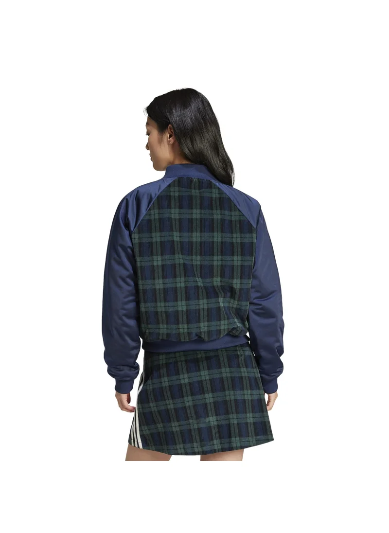 اديداس adidas TARTAN JACKET Blue Originals Women JACKETS