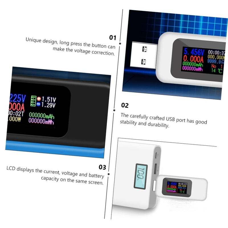 2pcs USB Voltage and Tester LCD Display for Accurate No Battery Included for Automotive Rv and - Image 3