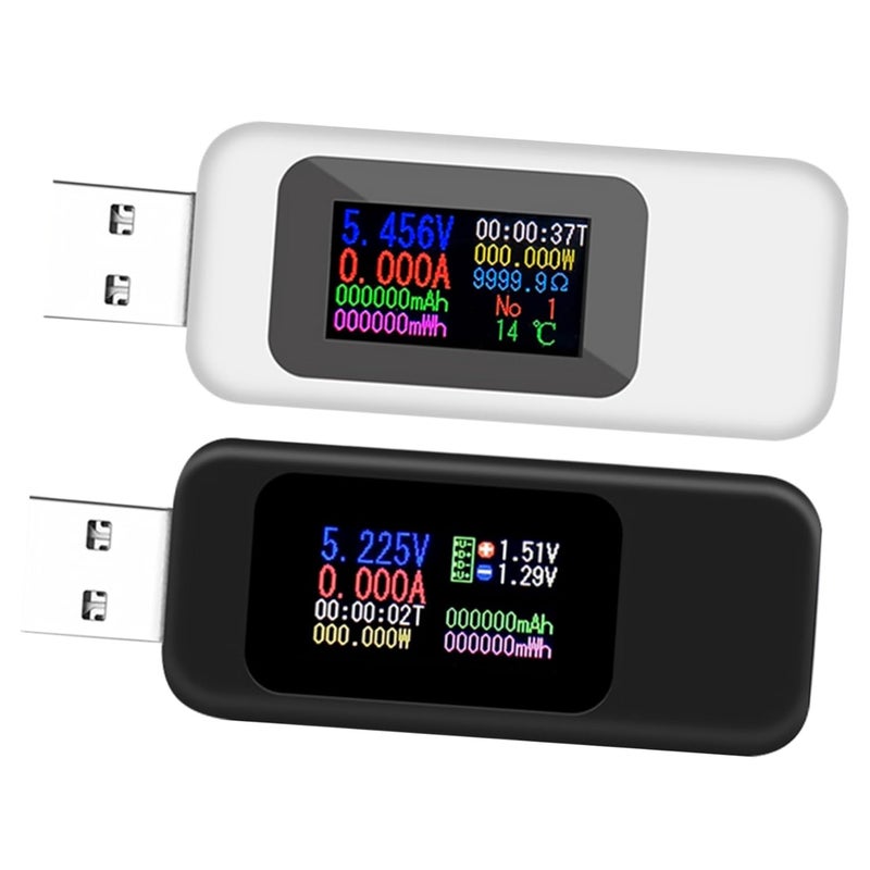 2pcs USB Voltage and Tester LCD Display for Accurate No Battery Included for Automotive Rv and - Image 1