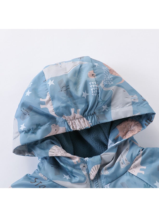 Boys' Clothing Baby Boy Autumn Winter Outdoor Warm Hooded Jacket Toddler Fashion Jacket - Image 5
