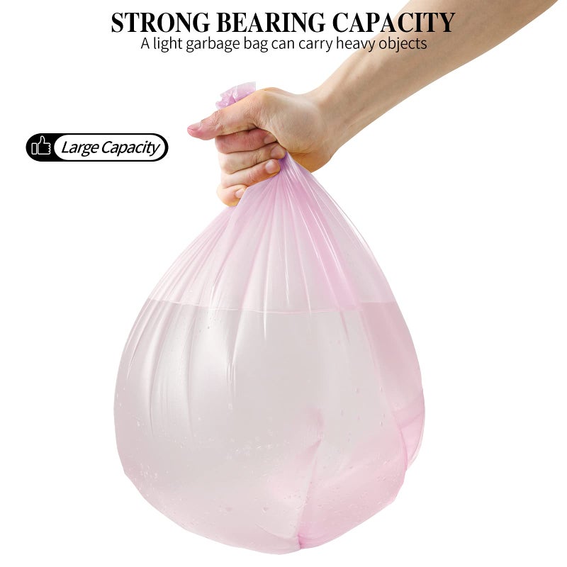 HDY 5 Rolls Small Trash Bags - 100 Counts Durable 4 Gallon Small Garbage Bags for home office kitchen Bathroom Bedroom Trash Can linersï¼ˆPinkï¼‰ - Image 4