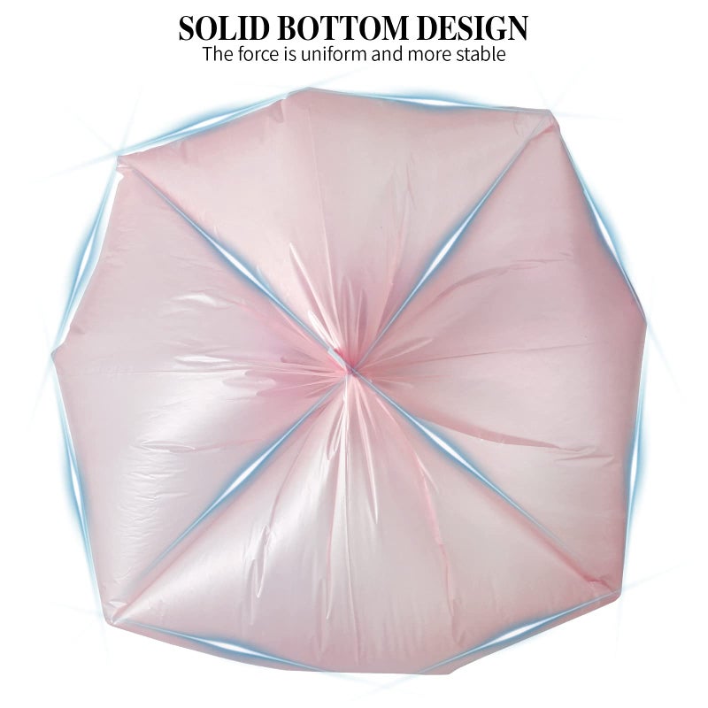 HDY 5 Rolls Small Trash Bags - 100 Counts Durable 4 Gallon Small Garbage Bags for home office kitchen Bathroom Bedroom Trash Can linersï¼ˆPinkï¼‰ - Image 5