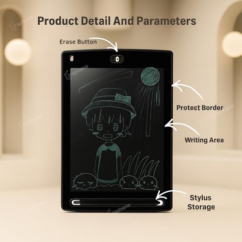 Graphene LCD Pad Writing Tablet Toys 8.5-Inch Digital Magic Slate Drawing Rewritable LCD Board Smart Writing Tab Kids Boys Girls Lightweight Pad Birthday Gift for Kids Age 3-10 Years - Image 4