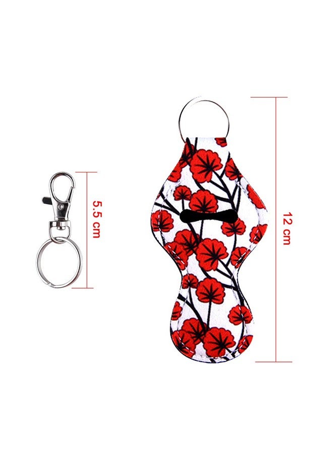 Duufin 20 Pieces Chapstick Holder Keychains Bulk with 20 Pieces Metal Clip Cords Lipstick Holder Chapstick Keyring Holder - Image 2