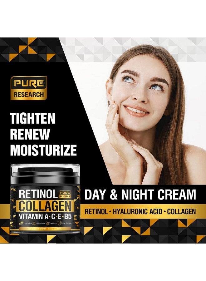 بيور ريسيرش كريم ريتينول للوجه - كريم طبيعي مضاد للتجاعيد - مرطب للوجه مضاد للشيخوخة مع الكولاجين وحمض الهيالورونيك - يرطب ويجدد ويحمي بشرتك 1.7 أونصة - Image 5