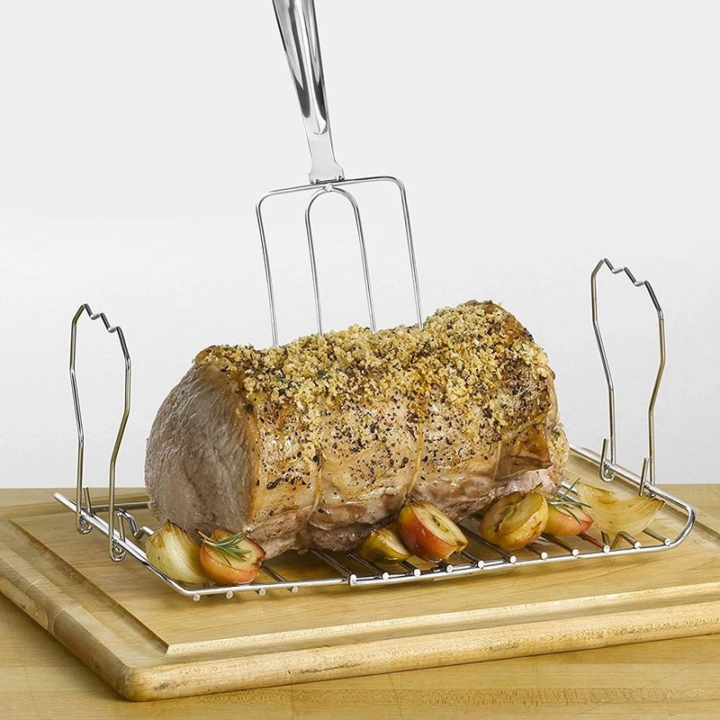 i Kito Stainless Steel Turkey Lifter,Set of 2 Heavy Roasted Turkey Meat Forks For Thanksgiving - Image 4