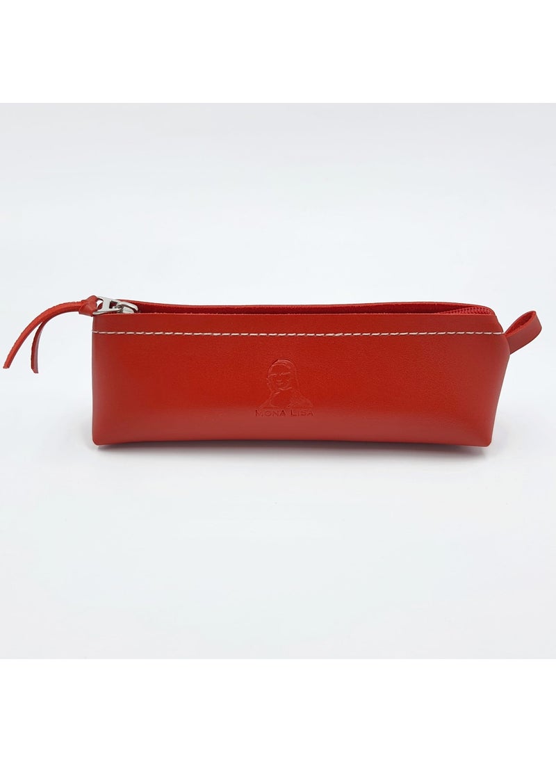 Südor - Mona Lisa Soft Leather Stylish Triangle Pen Holder Red - Image 1