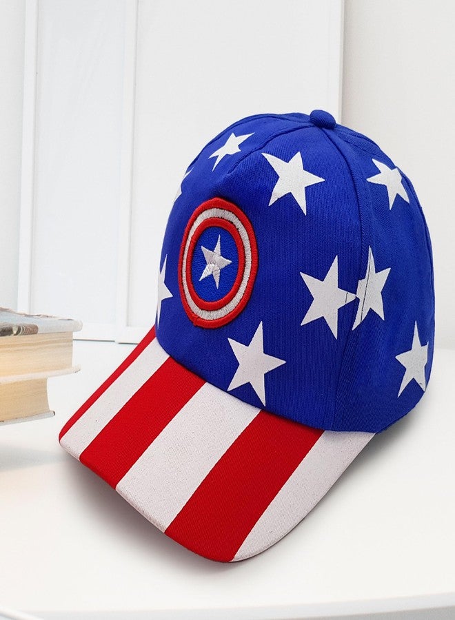 VRITRAZ Polyester Cartoon Character Printed Little Baseball Cap for Kids, Baby Girls and Boys 3-12 Years (Blue) - Image 3