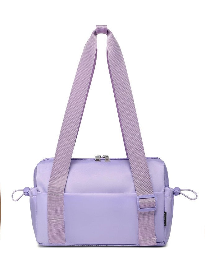 BAVERGE Small Gym Bag for Women Mini Duffle Bag with Wet Compartment, Lightweight Waterproof Cute Tote for Girls Workout Sport Travel,Purple, Purple - Image 1