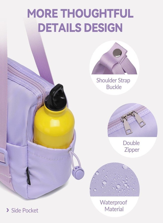 BAVERGE Small Gym Bag for Women Mini Duffle Bag with Wet Compartment, Lightweight Waterproof Cute Tote for Girls Workout Sport Travel,Purple, Purple - Image 5