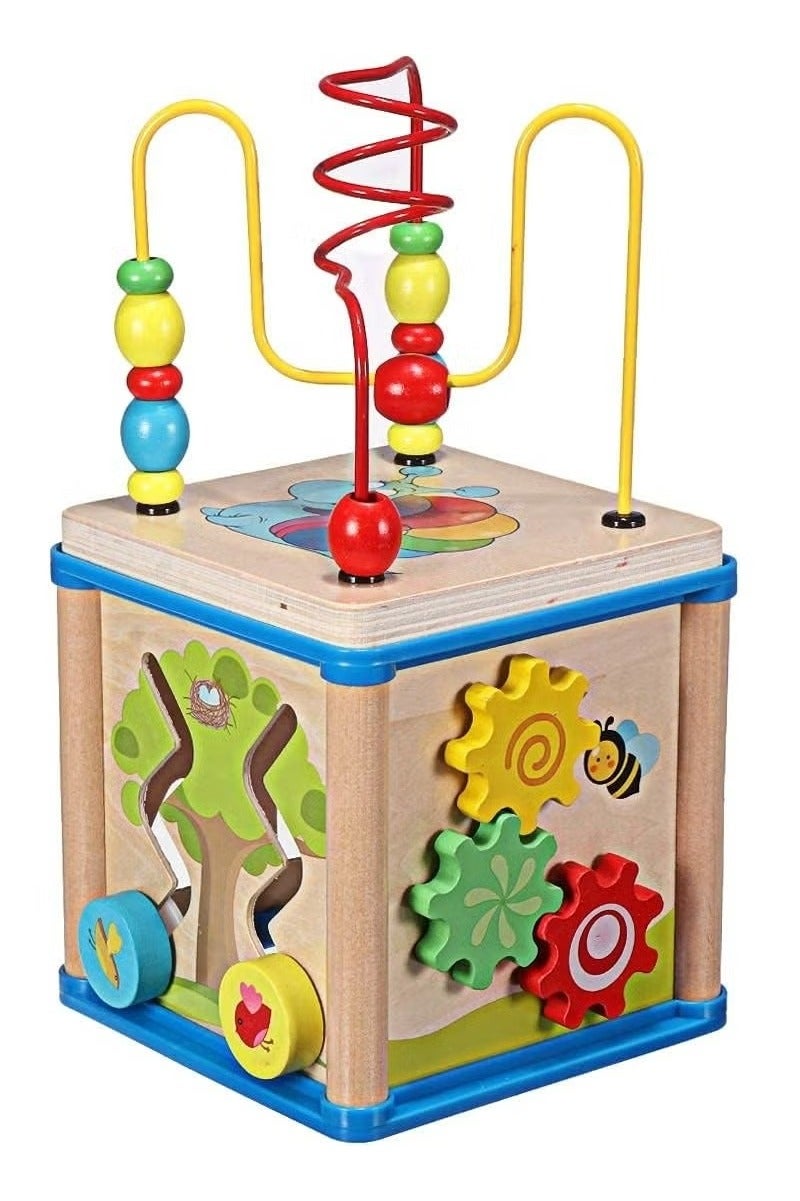 Multifunctional Fun Educational Wooden Educational Toy Bead Box Design For Kids 16x30x16cm - Image 5
