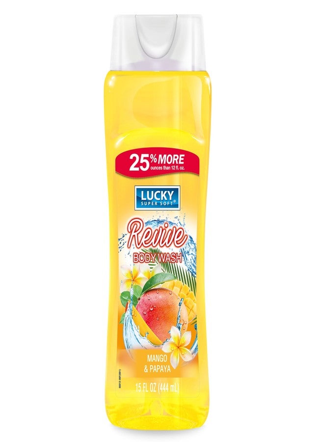 Lucky Super Soft Body Wash, Mango & Papaya, 15 Ounce - Image 1