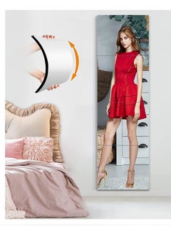 LENND Wall Mirror Full Length,Long Mirrors For Living Room And Bedroom,Acrylic Decor Tiles,Extra Thick 1.3CM,30 * 30CM*4 Pack,Over The Door Full Body Mirror,Wall-Mounted Gym Mirrors For Home Gym  - Image 1