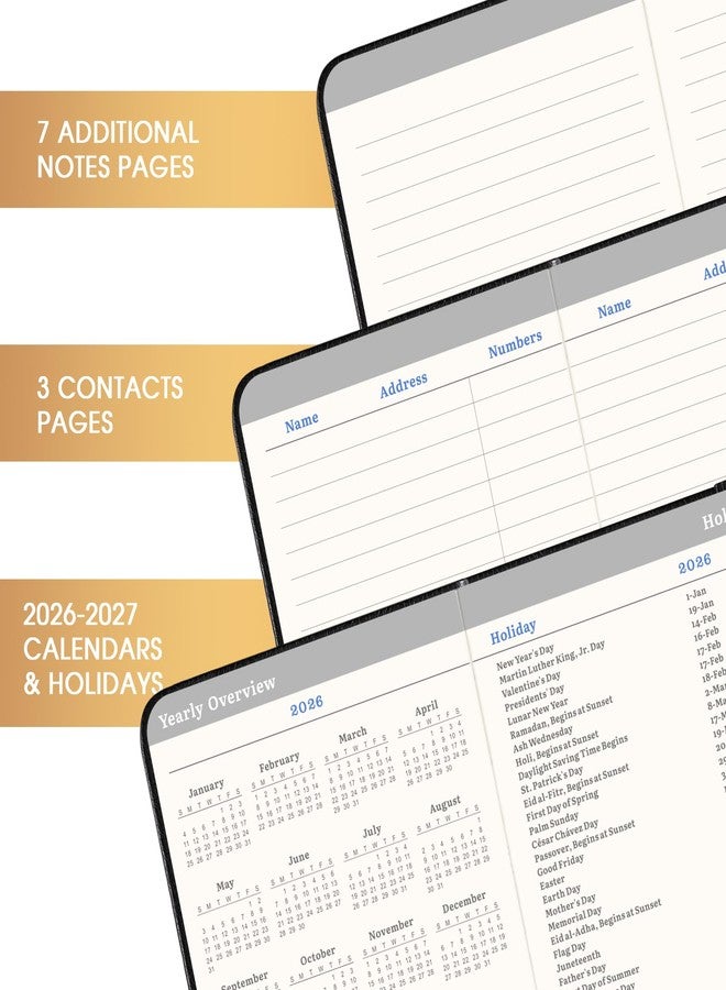 Feteulo 2026-2027 Pocket Planner/Calendar - Jul 2026 - Jun 2027, Academic Planner 2026-2027, Pocket Calendar for Purse, 6.3'' × 3.8'', Elastic Bound, Agenda Book - Image 5