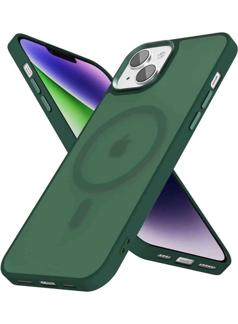 ACLIX Matte Magnetic Case for iPhone 12 and iPhone 12 Pro [Shockproof & Slim] Matte Hard Back Cover with high-Grade Protection | Green - Image 1