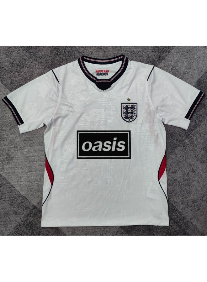 National Team Oasis Collaboration Printed Football Jersey Spain England Trendy Thai Version Jersey