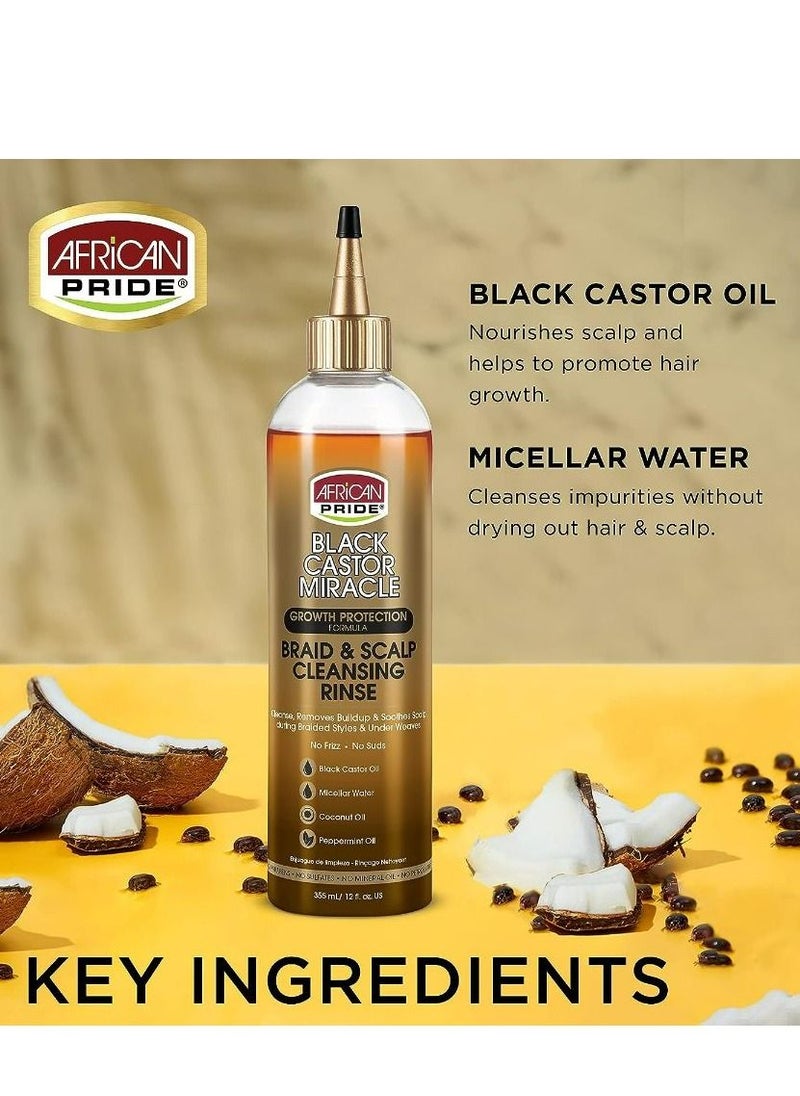African Pride - African Pride Black Castor Miracle Hair & Scalp Sealing Oil 355 ml - Image 1