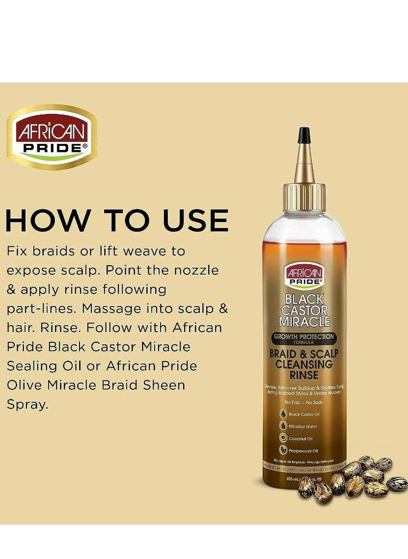 African Pride - African Pride Black Castor Miracle Hair & Scalp Sealing Oil 355 ml - Image 1