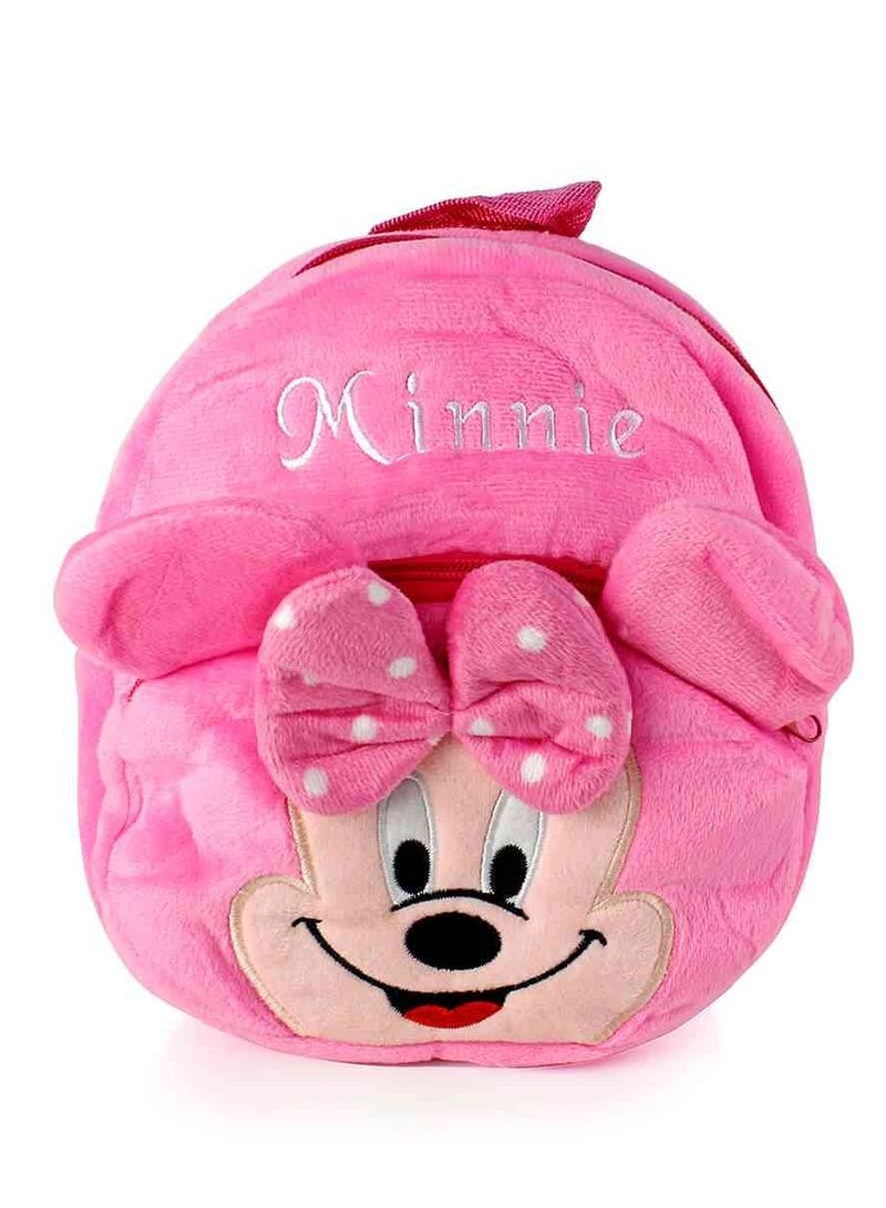 UKR Kids Minnie Mouse Backpack - Lightweight Plush Mini Pink Backpack for School - Cute Cartoon Design for Children - Image 1