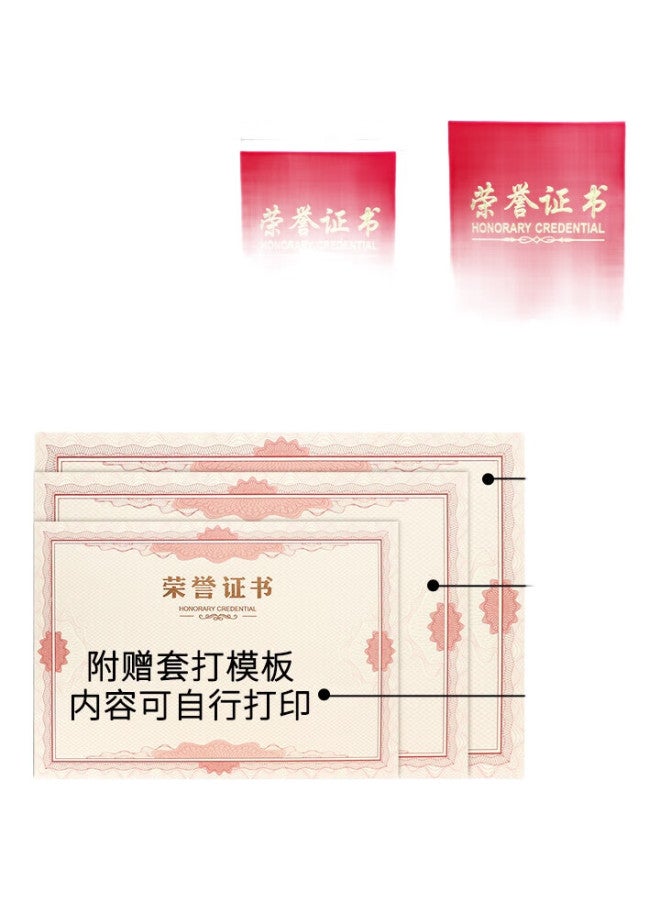 Lison 5901-6K Certificate Cover And Inner Pages, Award Certificate Velvet With Gold Foil, High-Quality Cover, Award Protection Sleeve, Annual Meeting Award Ceremony, Reward - Image 1