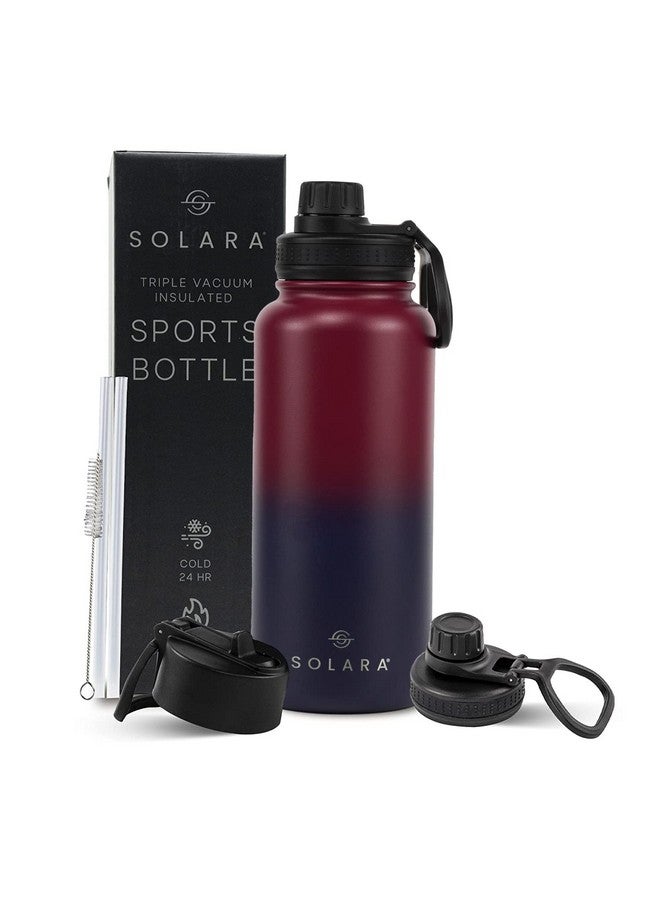 SOLARA Vacuum Insulated Water Bottle 1 Litre | Hot Water Bottle | Hot and Cold Thermosteel Bottle for Travel, Home, Office, School | Hot and Cold Sipper Bottle | Dark Intentions | 1L - Image 1