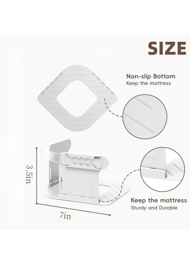 مقاطع ورقة سرير ثقيلة مع فرش أحزمة محسنة ، حامل ورقة سرير زاوية مفتوحة مع شرائط قفل ، الحفاظ على الأوراق الثابتة والضيقة ، لا مزيد من الأوراق الفضيحة ، تركيب سهل (أبيض) - Image 3