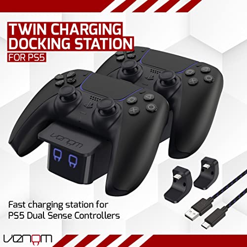 Venom PS5 Controller Twin Docking Station Black PS5 - Image 3