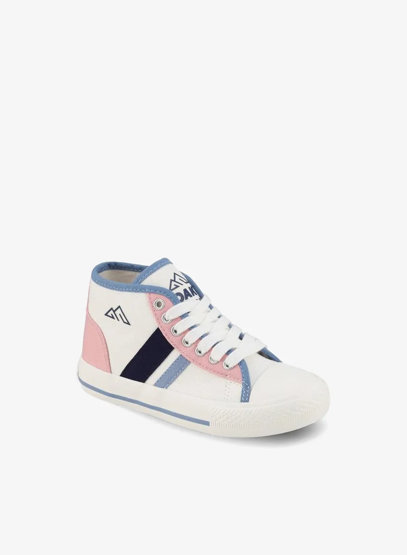 Oaklan By Shoexpress Girls Striped Lace-Up Ankle Sneakers