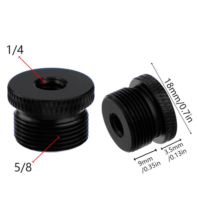 SAVITA 2pcs Mic Stand Adapter 1/4 Female to 5/8 Male Screw Thread Adapter Tripod Screw Adapter For Camera Monitor Microphone Stand - Image 2