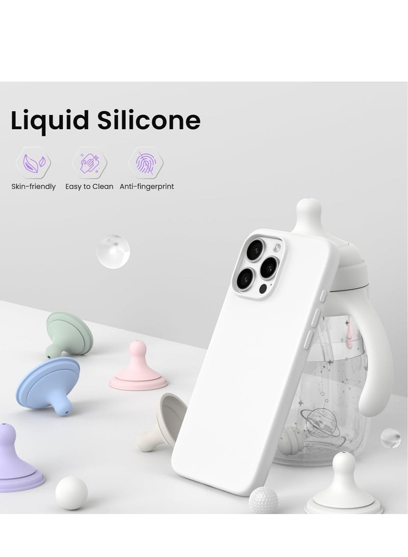 ELTRAZONE White Liquid Silicone Case for iPhone 16 Pro 6.3" - Shockproof & Scratch-Resistant - Image 3