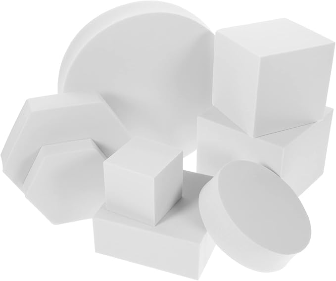 White Geometry Cube Set Of 8 Photography Props For Jewelry And Photo Booth - Image 1