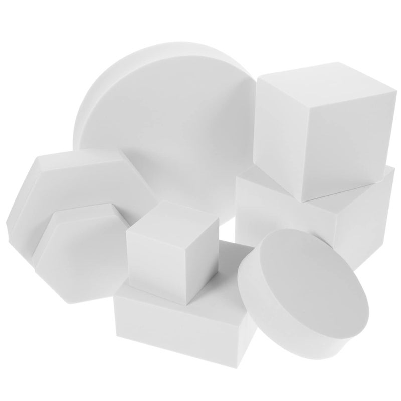 White Geometry Cube Set Of 8 Photography Props For Jewelry And Photo Booth - Image 2