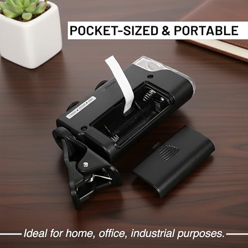 IBELL TOOLS iBELL IBL60-10 Professional Pocket Microscope with Phone Clip, 60X–100X Magnification, Optical Glass Lens, LED Illumination, Portable Handheld Microscope for Inspection and Educational Use - Image 3
