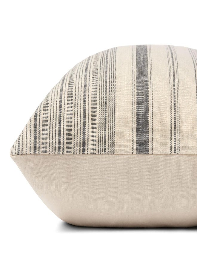 لولوي غطاء وسادة فقط من مجموعة لولوي أنجيلا روز × سيلينا PAR0015، لون عاجي/رمادي، مقاس 18 بوصة × 18 بوصة - Image 2