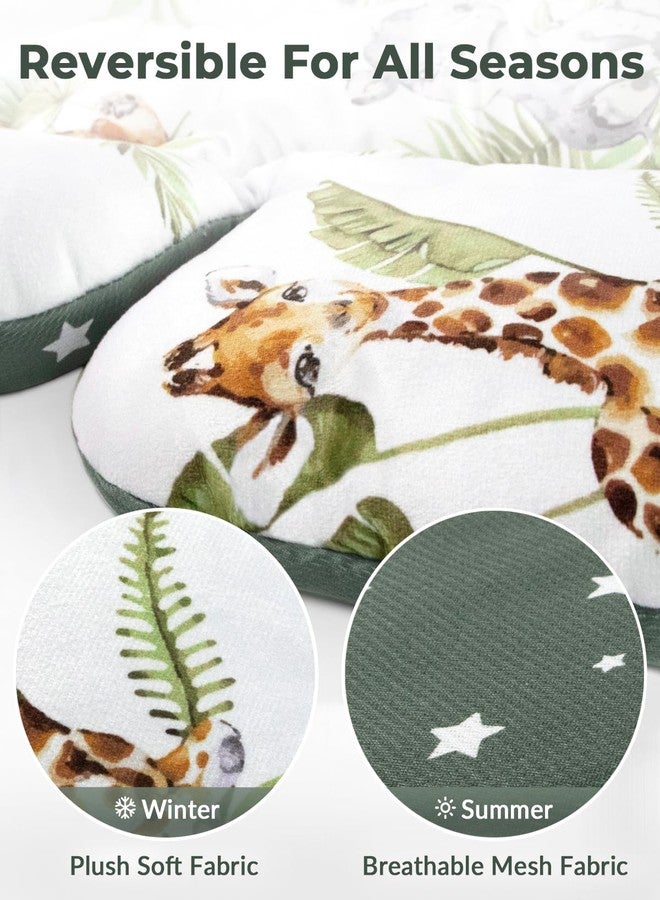 Sweetwavet Infant Insert Compatible with 4moms Mamaroo Swing and Infant Carseat, Including 3 Replacement Balls, Reversible Newborn Insert for Baby Swing, Stroller, Bouncer, Soft Fabric - Animals - Image 4