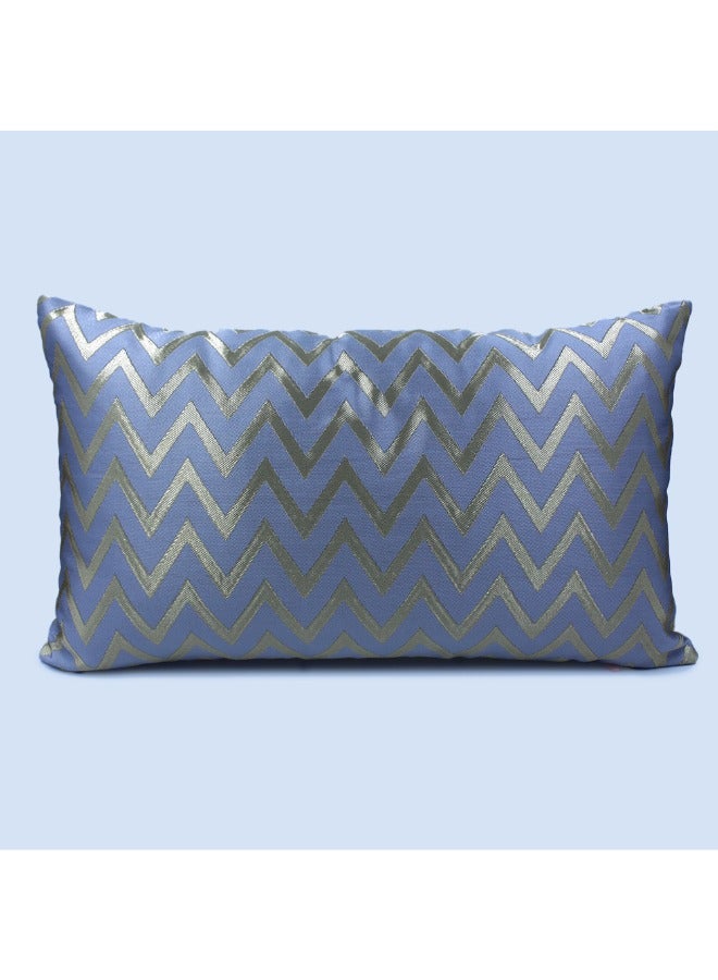 BYFT Orchard Cushion Cover 12 x 20 inch (Zig Zag Design - Grey) 30 x 50 cm Luxury Decorative Cushion Cover for Sofa, Bed & Living Room- Set of 2 without inserts - Image 2