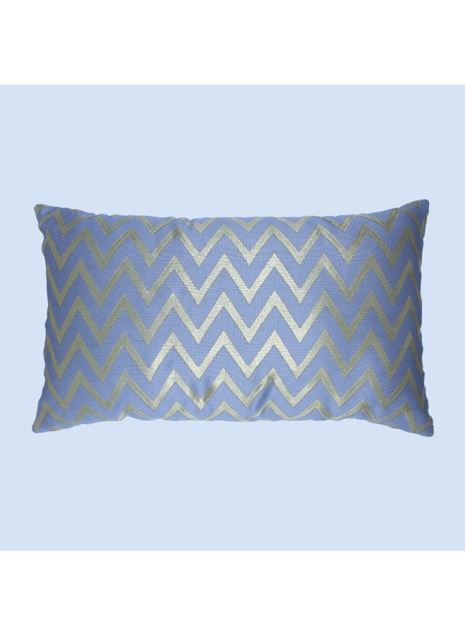 BYFT Orchard Cushion Cover 12 x 20 inch (Zig Zag Design - Grey) 30 x 50 cm Luxury Decorative Cushion Cover for Sofa, Bed & Living Room- Set of 2 without inserts - Image 3