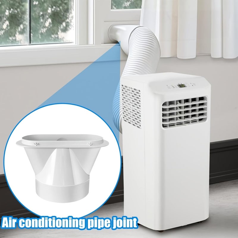 Wide Flat Head Exhaust Pipe Connector For Air Conditioner Easy Installation No Electricity Durable - Image 1