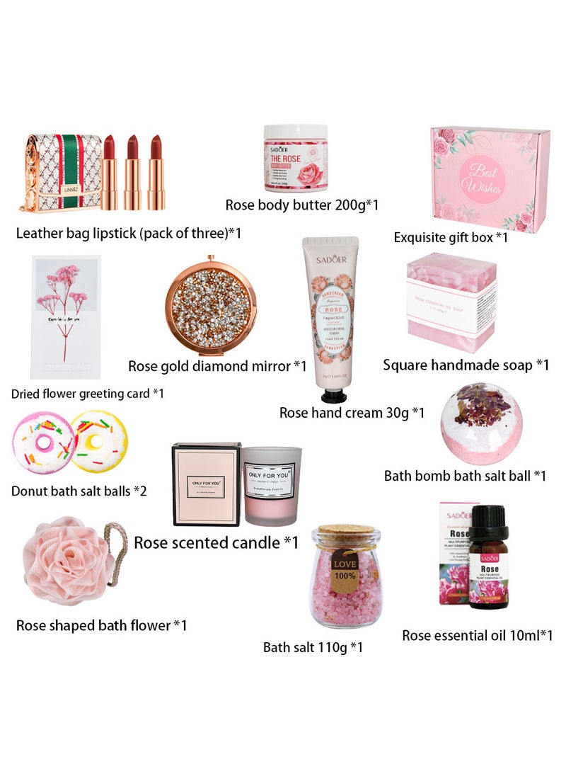 MissTiara Gifts Basket for Women - Birthday Gift Box Set Contains 14 Items Inspirational Gift,Relaxing Spa Care Package for Women Friendship,Friend Gifts for Women  - Image 2